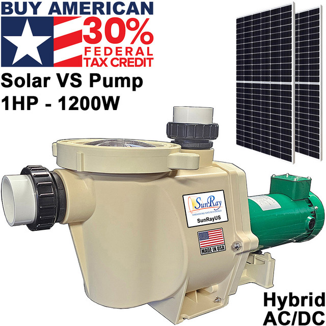 SunRay 1HP Solar Pool Pump