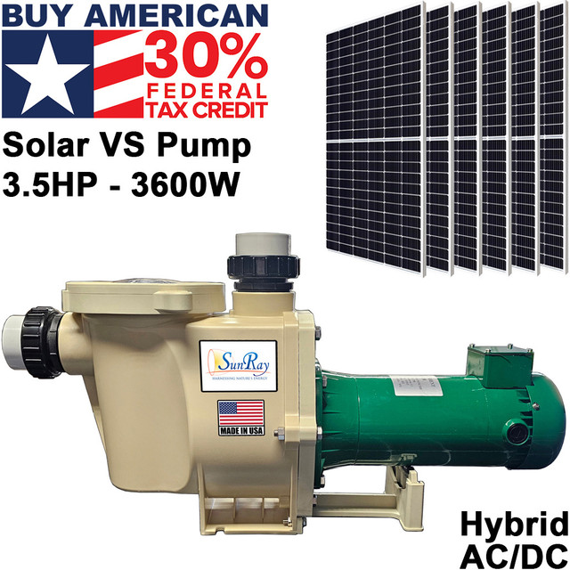 SunRay 3HP Solar Pool Pump