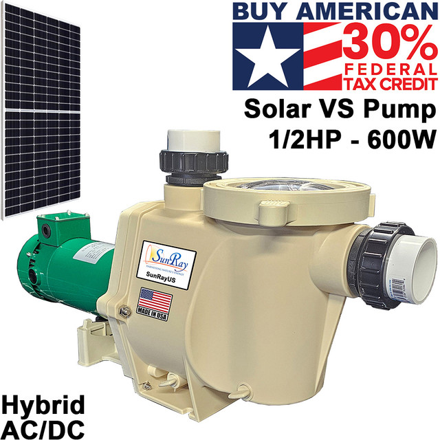 SunRay Half HP Solar Pool Pump
